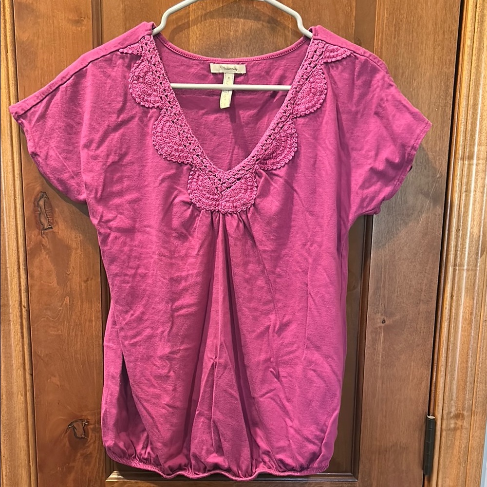 Old Navy Maternity - Purple Top with Crochet Detail